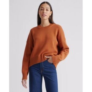 Quince 100% Organic Cotton Boyfriend Crew Sweater